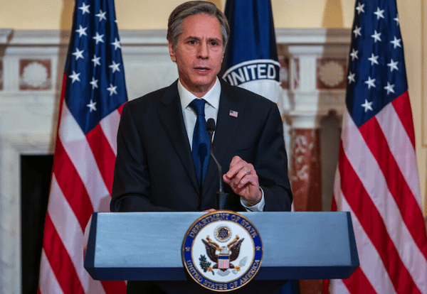 | SECRETARY OF STATE ANTONY J BLINKEN DELIVERS A SPEECH ON US FOREIGN POLICY AT THE US DEPARTMENT OF STATE IN WASHINGTON DC ON MARCH 3 2021 PHOTO STATE DEPARTMENT PHOTO BY RON PRZYSUCHA | MR Online